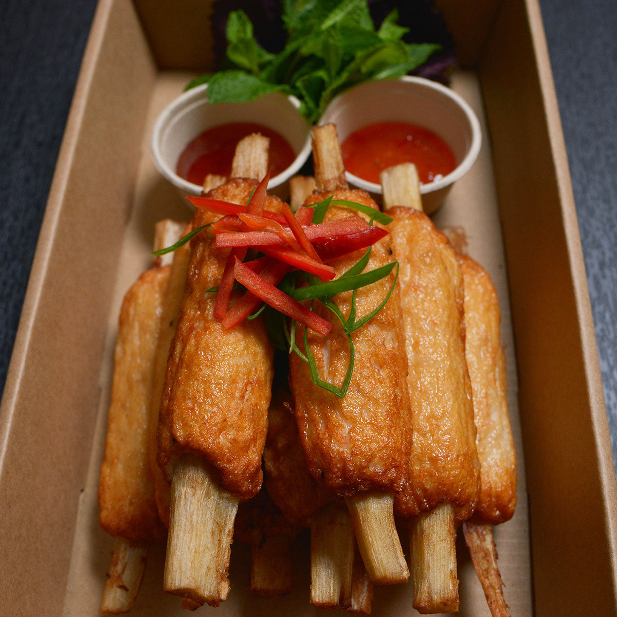 Sugarcane Prawn Lollipops
