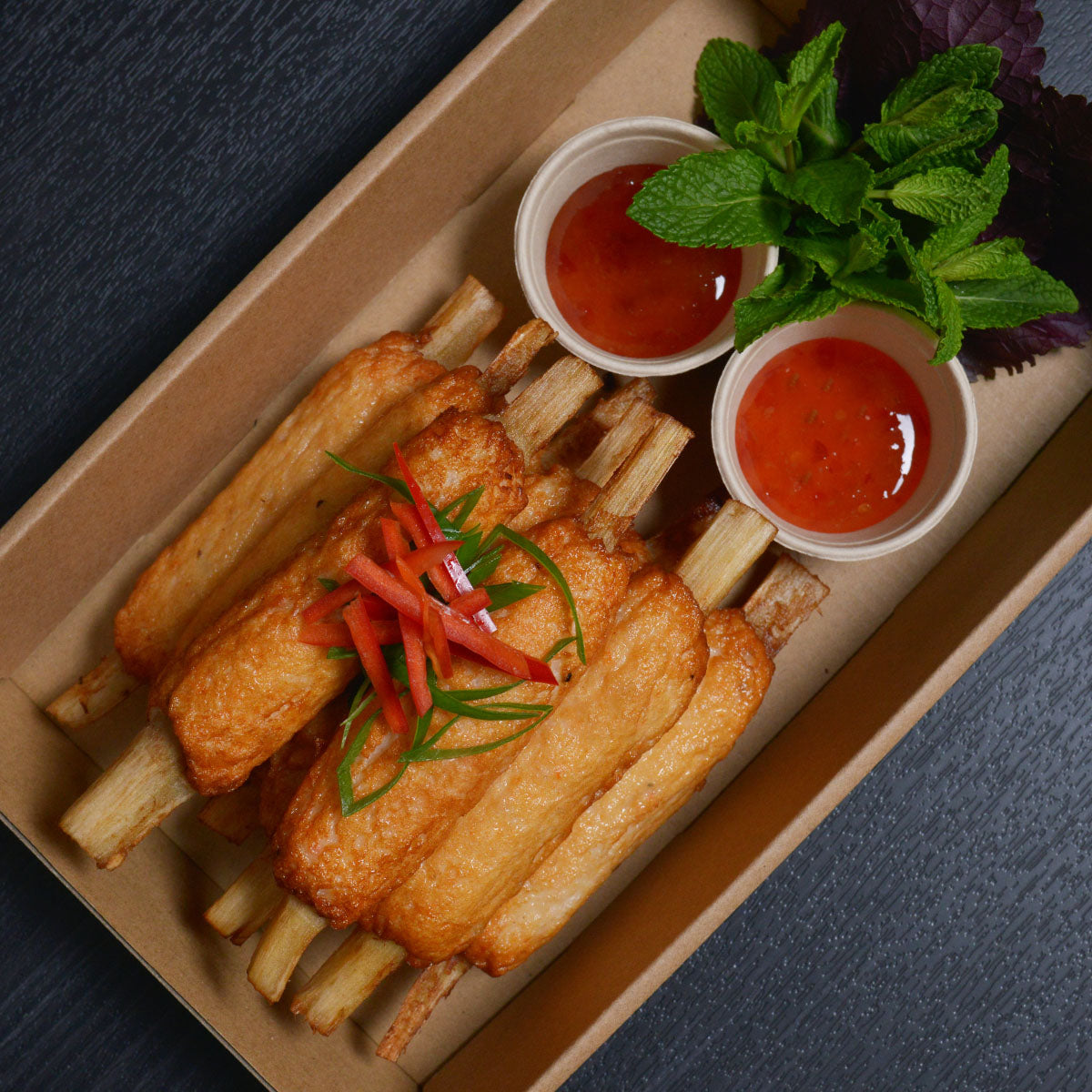 Sugarcane Prawn Lollipops